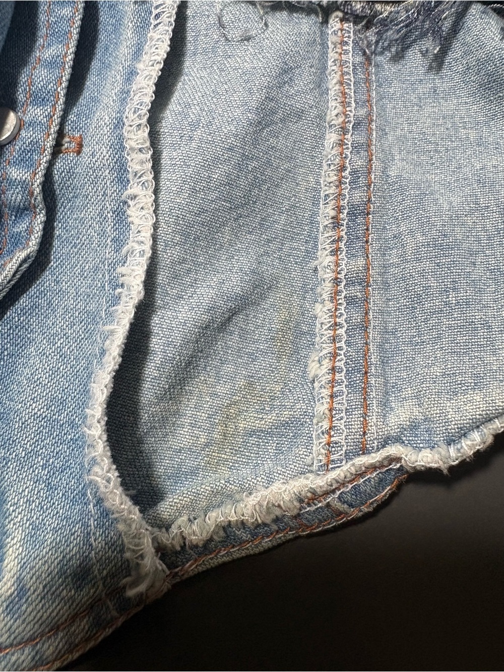 SCARLETT Vintage y2k Denim Button-Front Spaghetti Strap Top - Picture 9 of 9